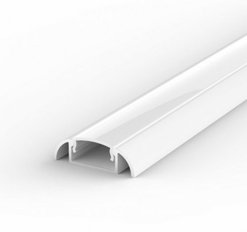 Profil LED Nawierzchniowy P2-1 biały lakierowany z kloszem mlecznym 2m