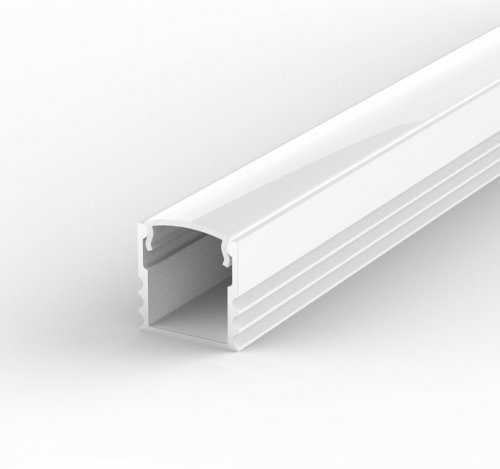 Profil LED Nawierzchniowy P5-1 biały lakierowany z kloszem mlecznym 1m