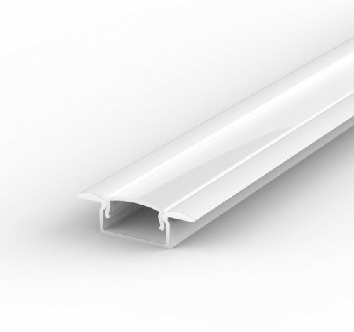 Profil LED Wpuszczany P6-1 biały lakierowany z kloszem mlecznym 1m