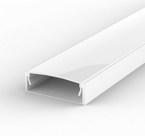 Profil LED Nawierzchniowy P13-1 biały lakierowany z kloszem mlecznym 2m