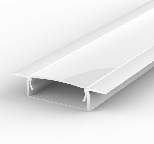Profil LED Wpuszczany P14-1 biały lakierowany z kloszem mlecznym 2m