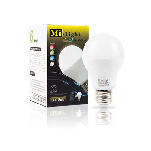 Inteligentna Żarówka Mi-Light E27 6W RGBW+B Zimny