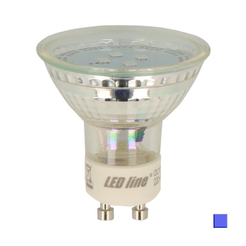 Żarówka LED LEDLINE GU10 halogen 1W niebieska