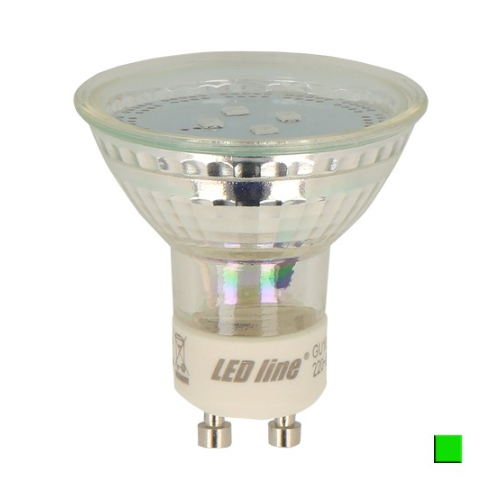 Żarówka LED LEDLINE GU10 halogen 1W zielona