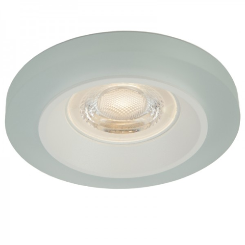 Oprawa sufitowa VENI oczko LED halogenowa dekoracyjna GU10 okrągła szkło mleczne