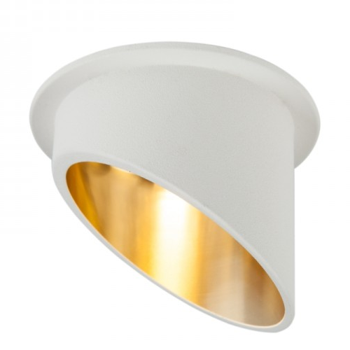 Oprawa sufitowa VITA L oczko LED halogenowa dekoracyjna GU10 okrągła aluminium biały złoty