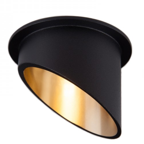 Oprawa sufitowa VITA L oczko LED halogenowa dekoracyjna GU10 okrągła aluminium czarny złoty