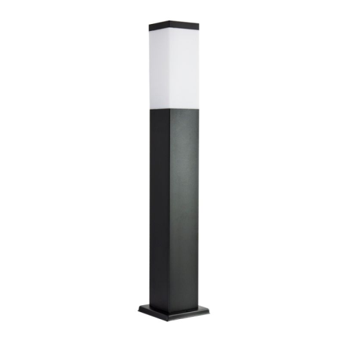 LAMPA ZEWNĘTRZNA STOJĄCA kwardratowa Inox 65 cm czarna
