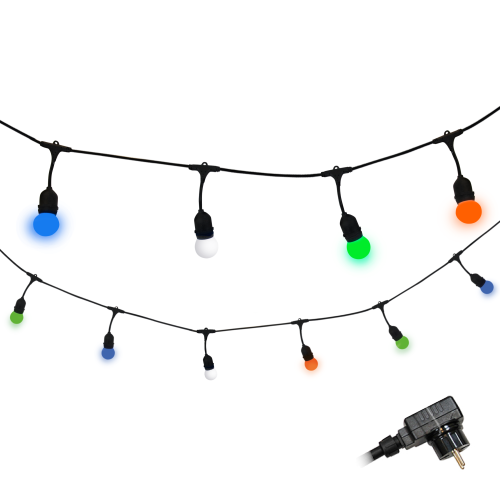 Girlanda ogrodowa PARTY C zestaw z kolorowymi żarówkami LED 36V