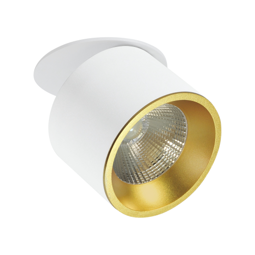 Oprawa sufitowa HARON LED 20W dekoracyjna okrągła ruchoma aluminium biała/złota
