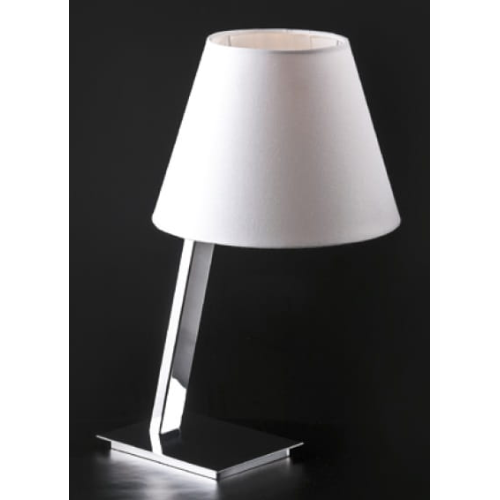Lampka stołowa Orlando E27 biała/chrom