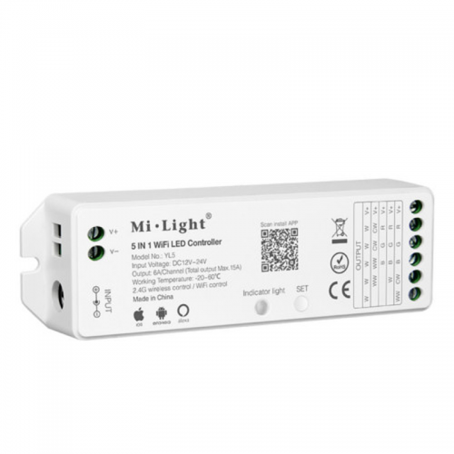 Inteligenty odbiornik Mi-Light MONO/CCT/RGB/RGBW/RGB+CCT Wi-Fi 15A
