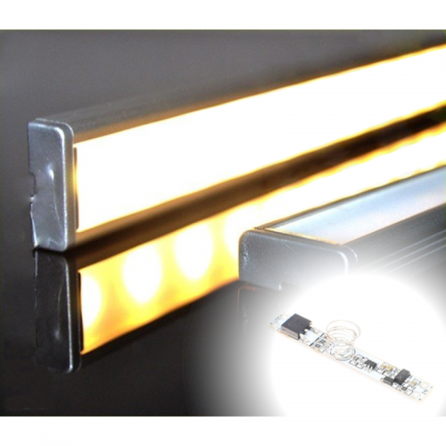 LISTWA LED PODSZAFKOWA Semi 100cm / diody 3528 / biała ciepła + ŚCIEMNIACZ