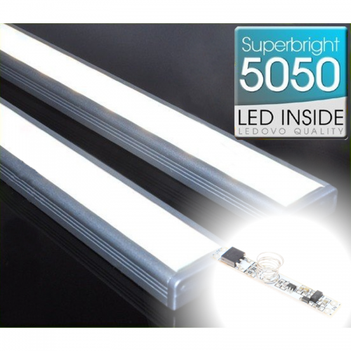 LISTWA LED Semi 5050 / 880 LUMENÓW / biała neutralna / 100cm + ŚCIEMNIACZ