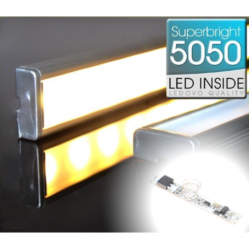 LISTWA LED Semi 5050 / 880 LUMENÓW / biała ciepła / 100cm + ŚCIEMNIACZ