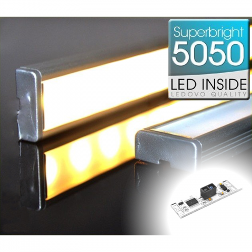 LISTWA LED Semi 5050 / 440 LUMENÓW / biała ciepła / 50cm + WYŁĄCZNIK
