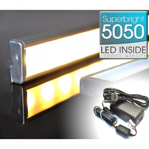LISTWA LED Semi 5050 / 440 LUMENÓW / ciepłobiała / 50cm + ZASILACZ