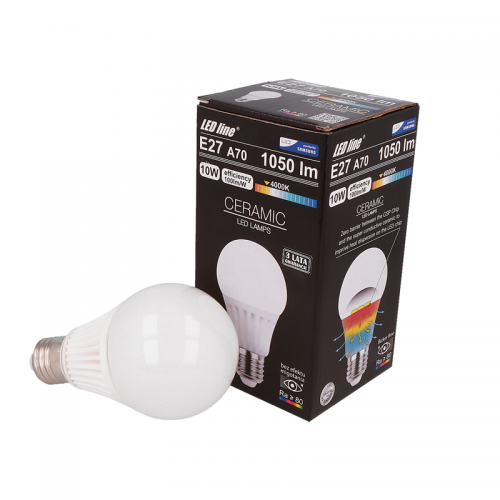 Żarówka LED LEDLINE E27 duży gwint A55 CSP 10W 1050lm biała dzienna