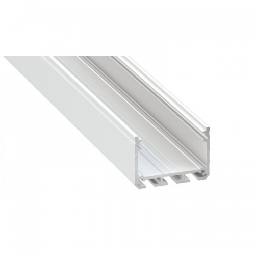 Profil LED architektoniczny napowierzchniowy ILEDO biały lakierowany z kloszem transparentnym 2m