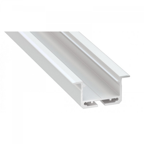 Profil LED architektoniczny wpuszczany inSILEDA biały lakierowany z kloszem mlecznym 2m