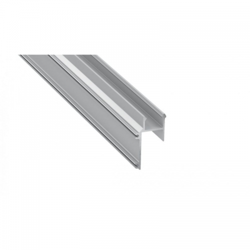 Profil LED architektoniczny ścienny sufitowy APA 16 srebrny anodowany z kloszem mlecznym 1m