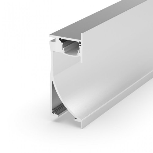 Profil LED architektoniczny ścienny P26-1 biały lakierowany z kloszem transparentnym 1m