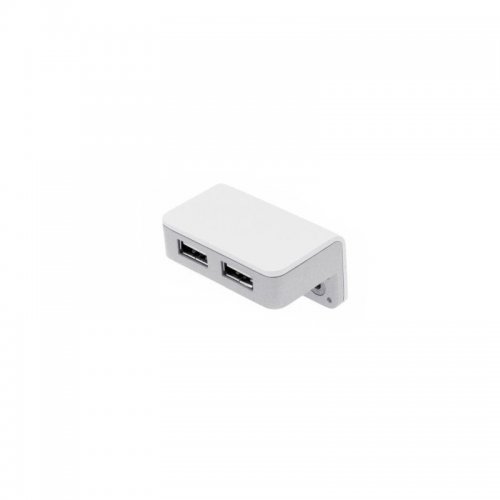 Ładowarka USB do mebli 12V 2x1A srebrno-biała