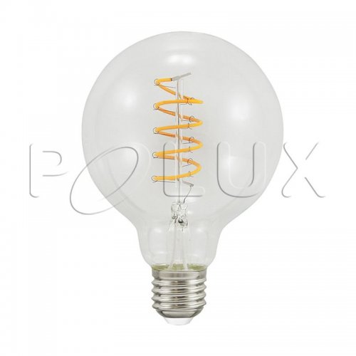 Żarówka LED Polux E27 duży gwint G95 4W 210lm biała ciepła filament