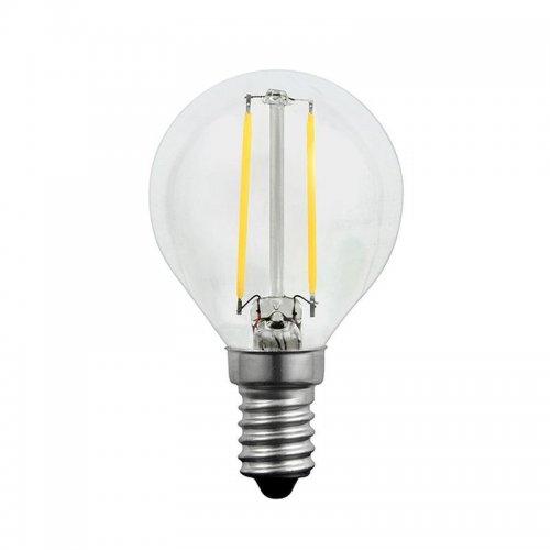 Żarówka LED Polux E14 mały gwint G45 2,5W 230lm biała ciepła filament
