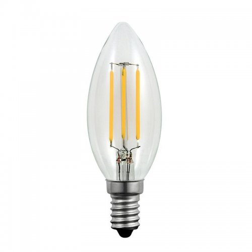 Żarówka LED Polux E14 mały gwint C35 świeczka 4,5W 400lm biała ciepła filament
