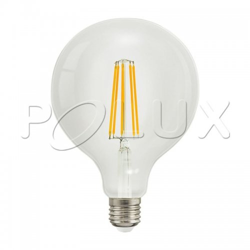 Żarówka LED Polux E27 duży gwint G125 8W 1250lm biała ciepła filament