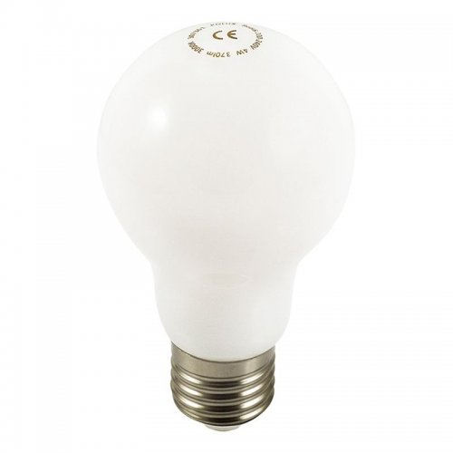 Żarówka LED Polux E27 duży gwint A60 4W 370lm biała ciepła filament mleczna