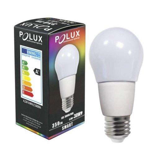 Żarówka Polux SMART E27 G55 4,5W RGBW biała ciepła IR