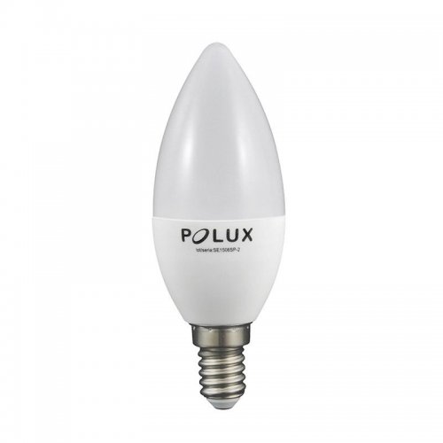 Żarówka LED Polux E14 mały gwint C37 6,5W 560lm biała neutralna mleczna