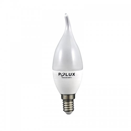 Żarówka LED Polux E14 mały gwint F40 płomyk 6,3W 560lm biała ciepła mleczna