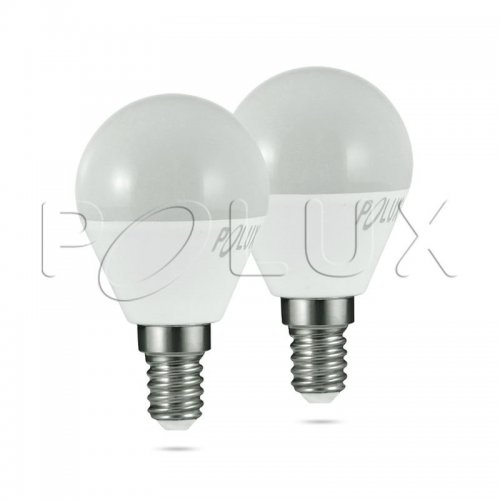 Dwupak 2x Żarówka LED Polux E14 mały gwint G45 3,2W 250lm biała ciepła mleczna