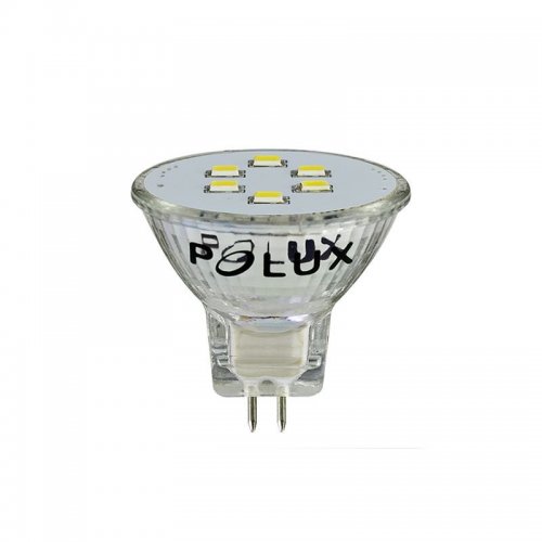 Żarówka LED Polux MR11 12V halogen 1,8W 150lm biała zimna mleczna