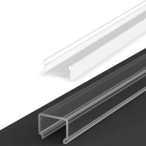 Profil LED Nawierzchniowy P4-1 biały z wysokim kloszem transparentnym 2m