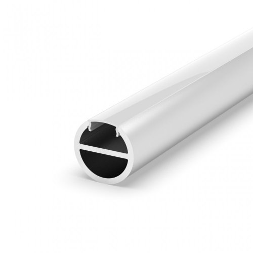 Profil P19-1 do poświetlania szaf LED srebrny chromowany z kloszem mlecznym 1m