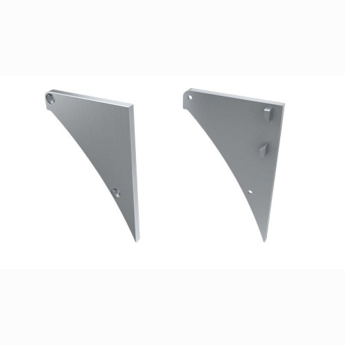 Zaślepki boczne do profili Logi srebrne (2 sztuki) aluminium