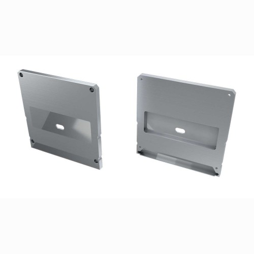 Zaślepki boczne proste do profili Largo + Largo M2 srebrne (2 sztuki) aluminium