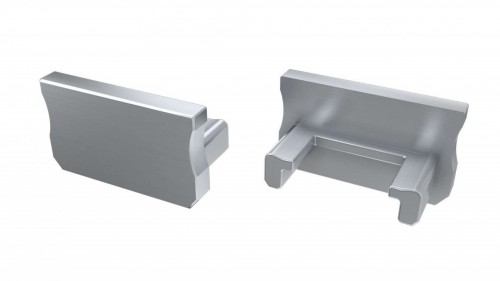 Zaślepki boczne do profili Typu A srebrne (2 sztuki) aluminiowe