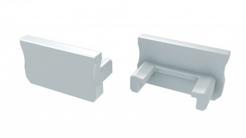 Zaślepki boczne do profili Typu A białe (2 sztuki) aluminiowe