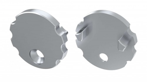 Zaślepki boczne proste do profili Mico srebrne (2 sztuki) aluminium