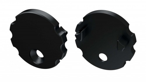 Zaślepki boczne proste do profili Mico czarne (2 sztuki) aluminium