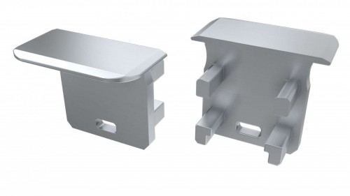 Zaślepki boczne do profili Typu G i W srebrne (2 sztuki) aluminiowe