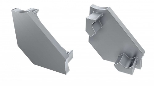 Zaślepki boczne do profili Typu C srebrne (2 sztuki) aluminium