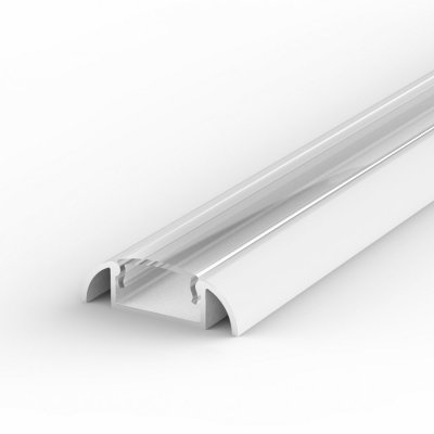 Profil LED Nawierzchniowy P2-1 biały lakierowany z kloszem transparentnym 1m