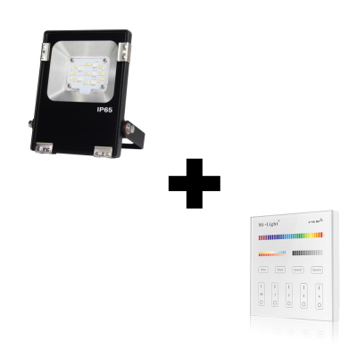 Zestaw Mi-Light Naświetlacz 10W 24V DC RGB+CCT + panel ścienny