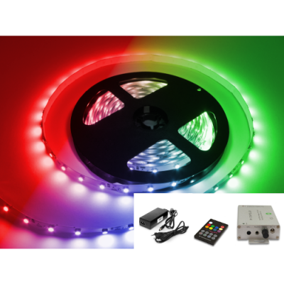 STEROWNIK MUZYCZNY Sound-X +ZASILACZ +TAŚMA LED 5m RGB